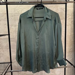 Zara Satin Button up